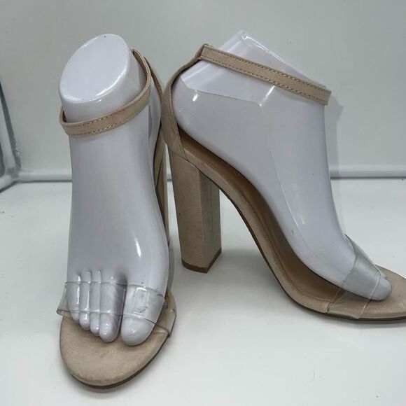 Charlotte Russe Clear Band High Ankle Strap High Heel - Picture 1 of 11